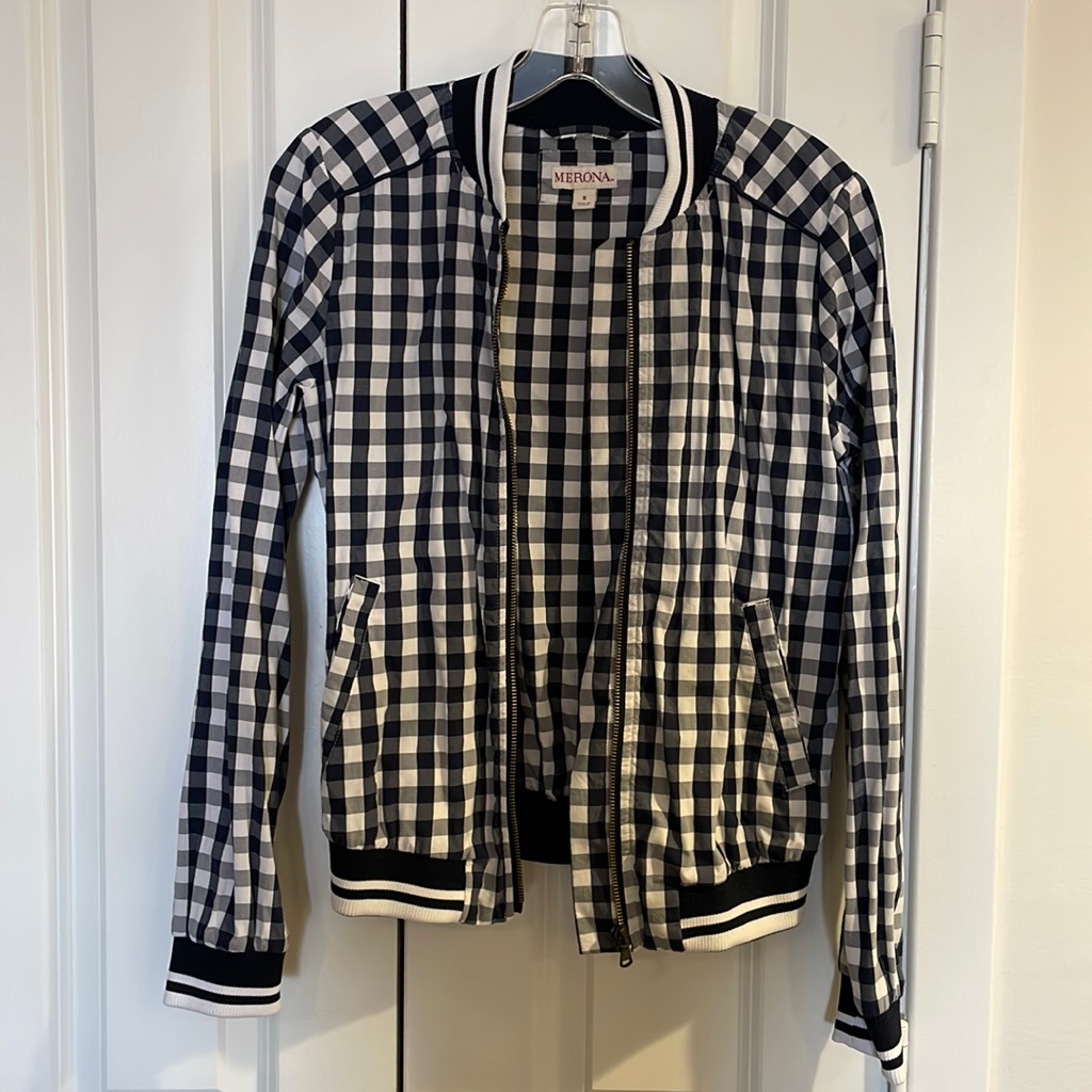 Gingham Bomber Jacket